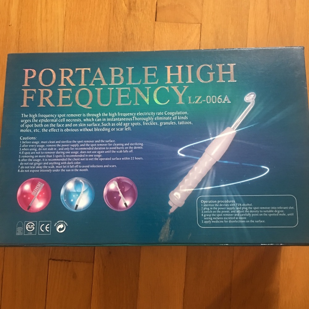Portable high frequency spot remover